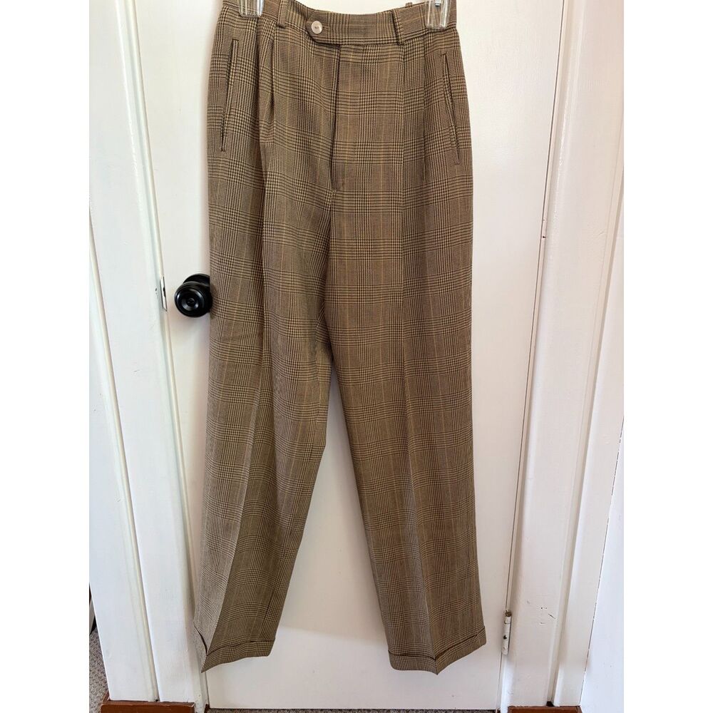 Barry Bricken Premier 6 XS Classic Old Money Tweed Cuffed Trousers *AS IS*